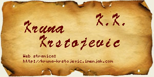 Kruna Krstojević vizit kartica
